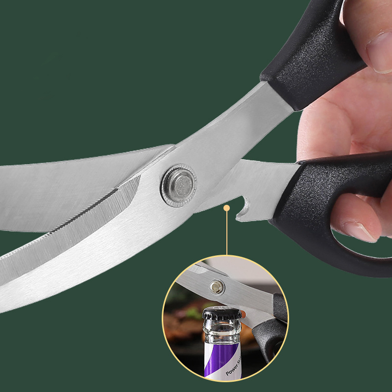 Ds-5503 Multi Purpose 9.5 Inch Long Sizes Stainless Steel Kitchen Scissors Micro Serrated BBQ Scissors Roast Meat Kitchen Shears