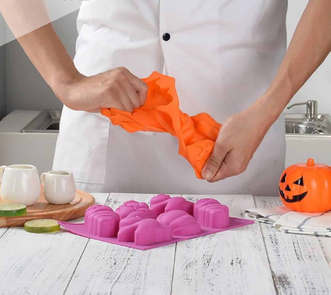DIY Baking Tools Silicone Molder Halloween Favors Designs Pumpkin, Devil, Skull, Ghost Perfect for Pudding, Ice, Chocolate Wbb17883