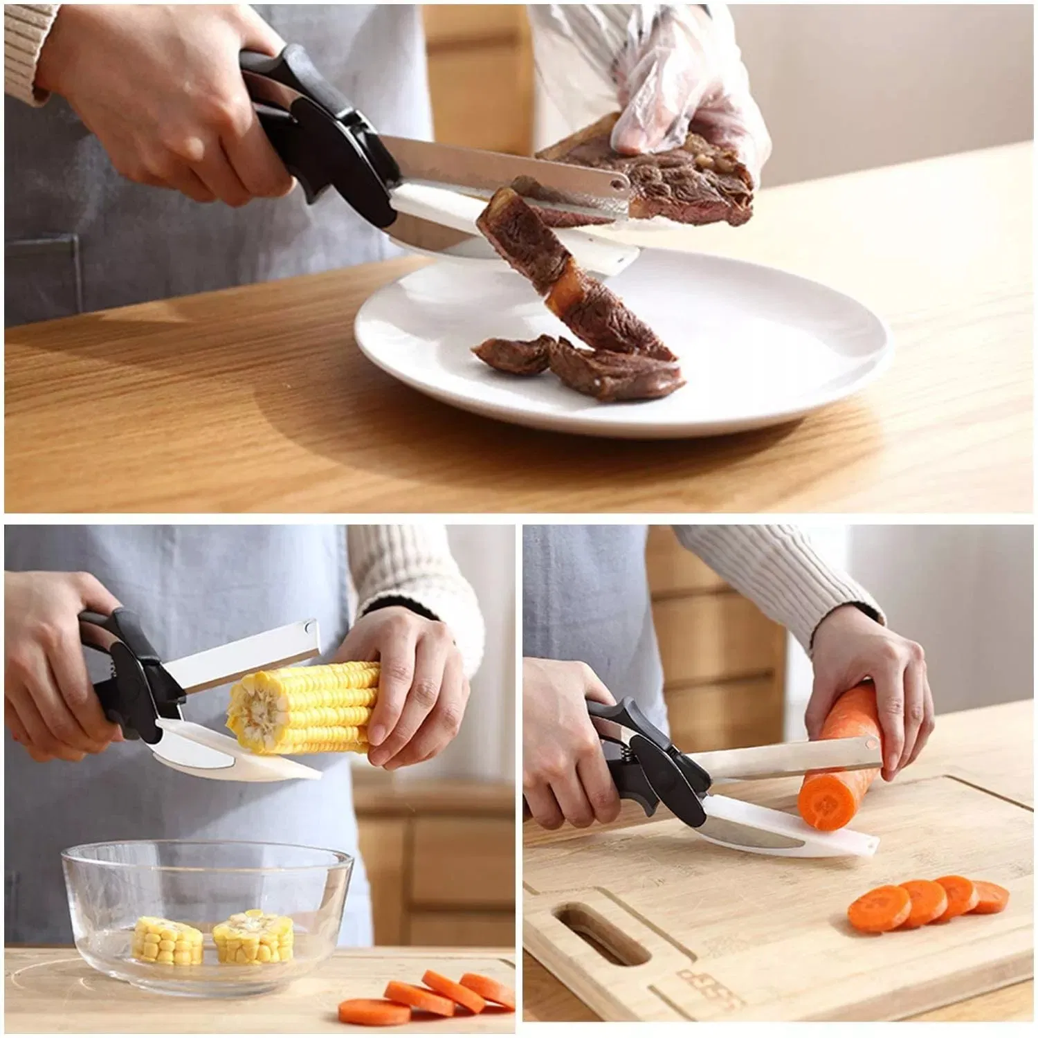 Stainless Steel Kitchen Shears for Vegetables Powerful Multi-Functional Kitchen Scissor