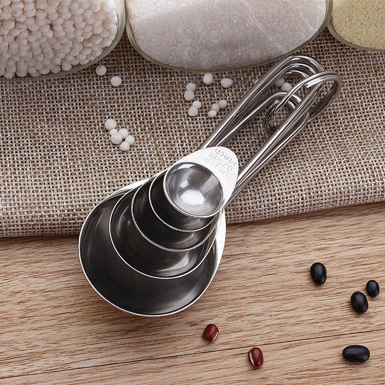5 Stainless Steel Measuring Spoons Baking Gadget Tool Mi11610