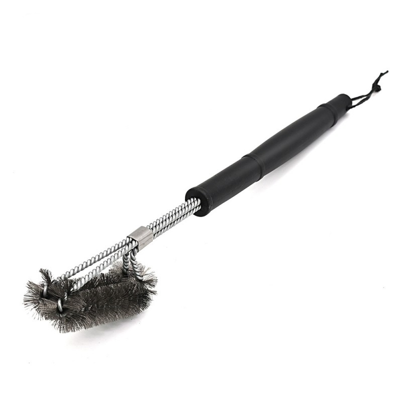 Outdoor Household Barbecue Utensils Stainless Steel Cleaning BBQ Brush with Handle