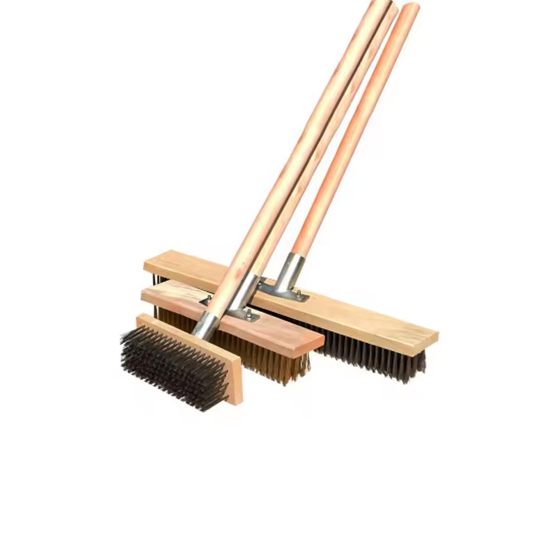 Grill Brush and Scraper Natural Color Handheld Sustainable Double Sided Oven Cleaning Brush