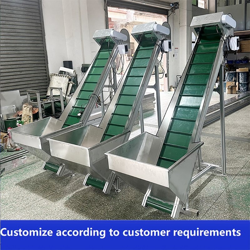 Z Type Incline Cleated Belt Bucket Elevator for Food Grade Material Handling Stainless Steel China Manufacturer