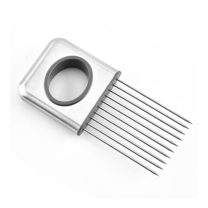 10 Prongs Stainless Steel Food Slicing Helper Holder Cutting Fixed Tools Bl12202
