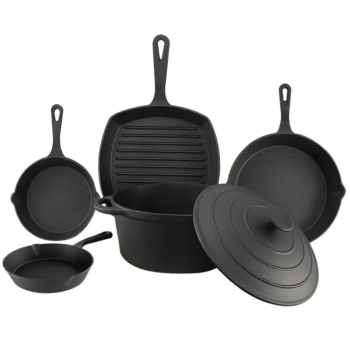 Cheap 13PCS Kitchen Cast Iron Non Stick Cooking Utensil Cookware Pots and Pans Sets Cast Iron Cookware Set