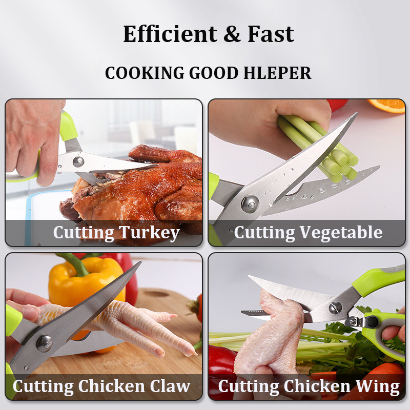 Ds-2657 Heavy Duty Utility Stainless Steel All Purpose Ultra Sharp Kitchen Shears for Food