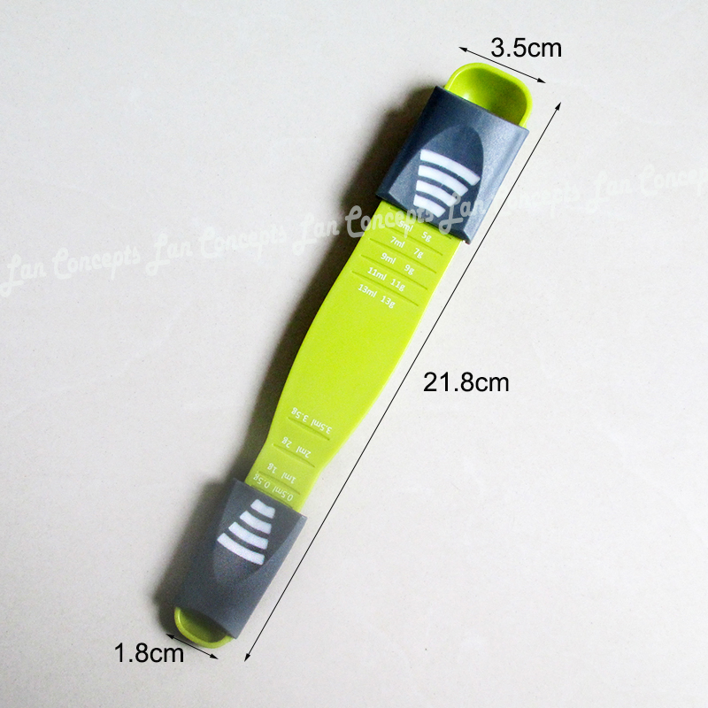 5ml - 13ml Adjustable Quantitative Spoon Plastic Measuring Scoop Kitchen Baking Measure Tools Double End Nine Files with Scales