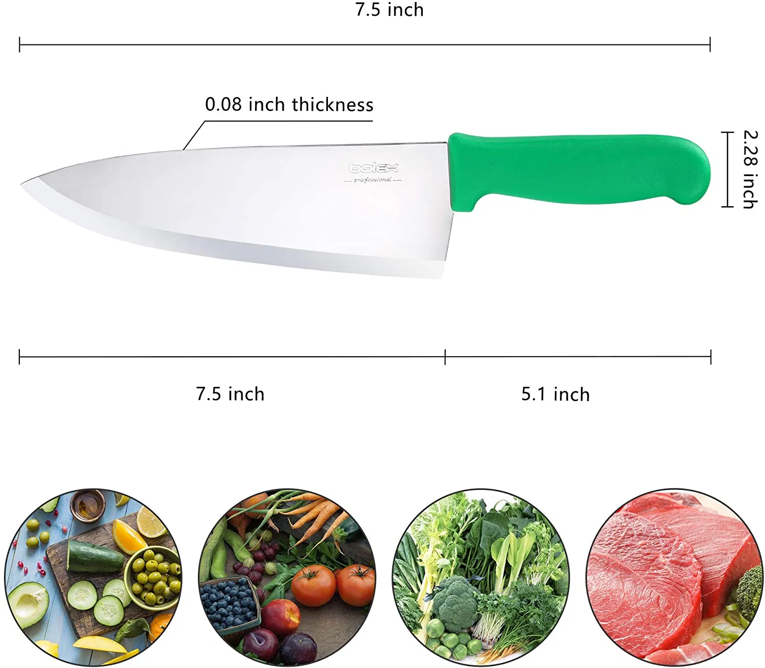 Professional High Carbon Stainless Steel Kitchen Chopping Chef Cook Knife