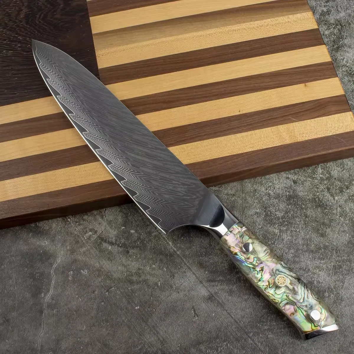 New Collection Japanese Damascus Knife Professional 8.5 Inch Chef Knife with Resin Forged Handle