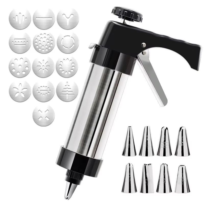 Cookie Gun Extrusion Cookie Machine Cream Decorating Gun Decorating Mouth Dissolving Bean Baking Tool Household Set Mold