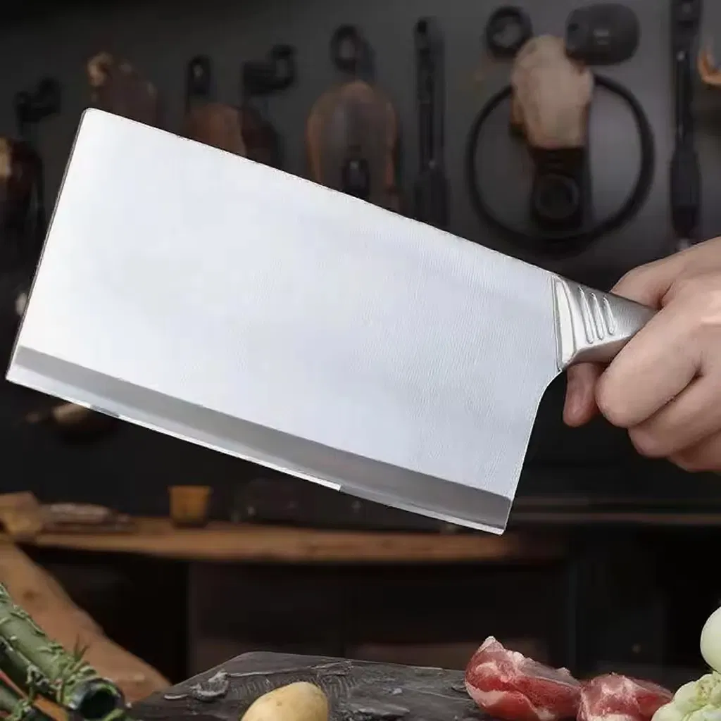 Cool Knives Professional 7and 8 Inch Kitchen Cleaver Knives Chef's Cuchillos Stainless Steel Butcher Meat Knife with Quality Wood Handle