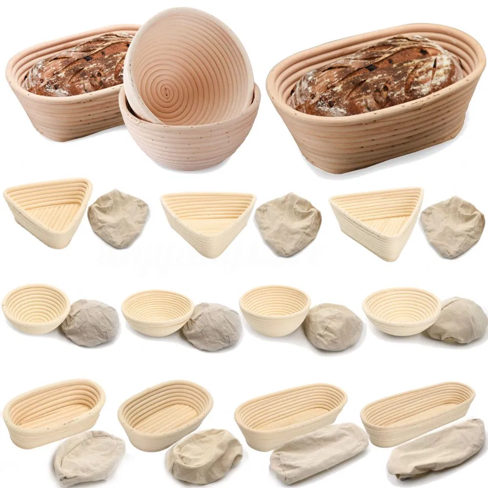 Bread Proofing Basket Hot Selling 9 Inch Banneton Proofing Basket Handmade Bread Baking Tools