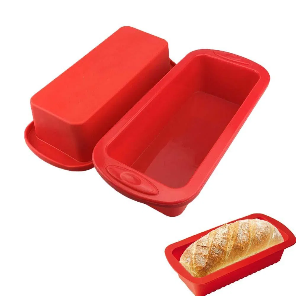 Silicone Layered Cake Mold Round Shape Rectangular Silicone Bread Pan Toast Bread Mold Cake Tray Mould Non-Stick Baking Tools