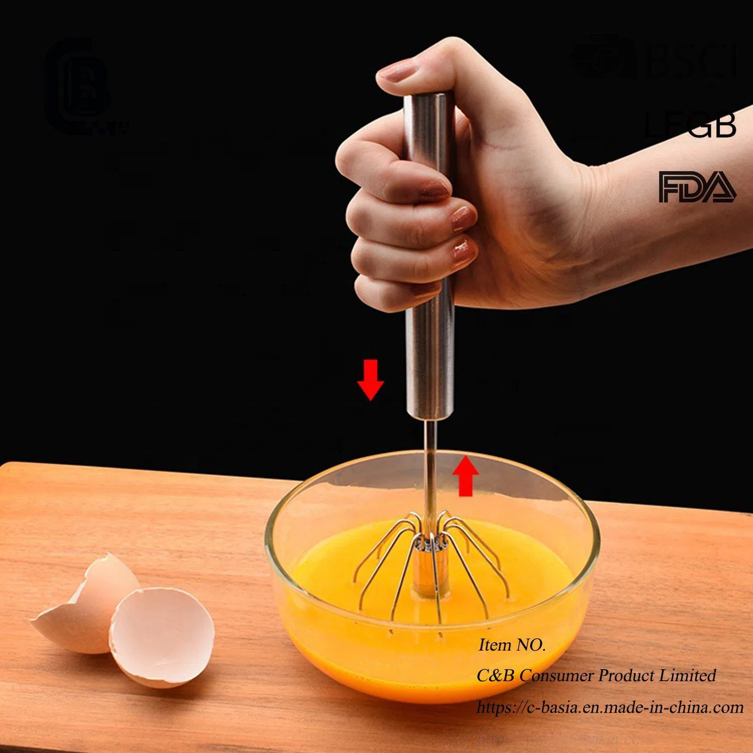 High-Quality Stainless Steel Egg Whisk 2-Piece Set Home &amp; Commercial Baking Tools