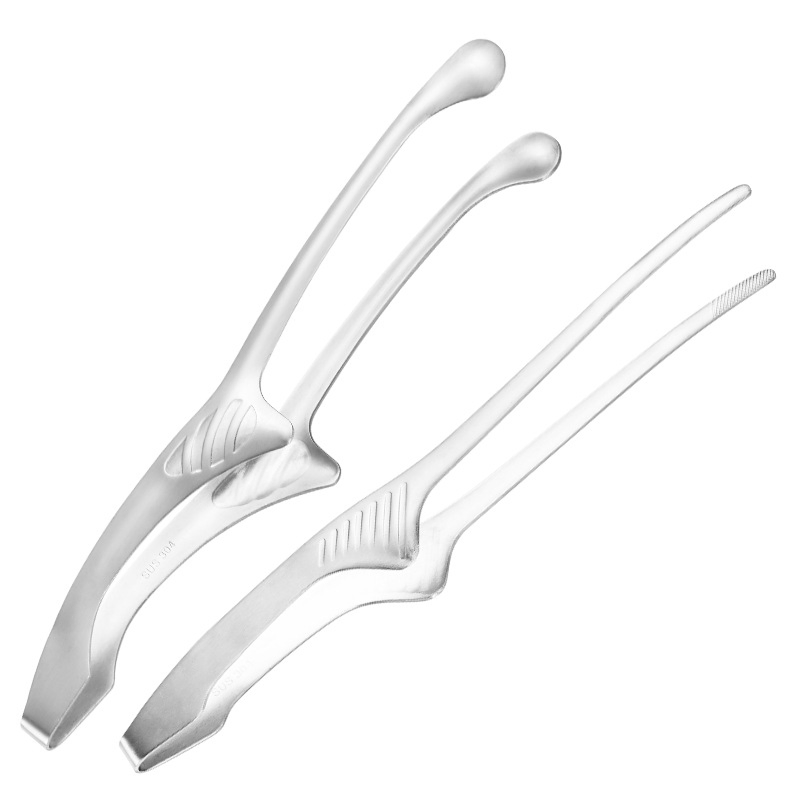 Stainless Steel Food Tongs Ergonomic Barbecue Clamp for Safe Handling Wbb29862