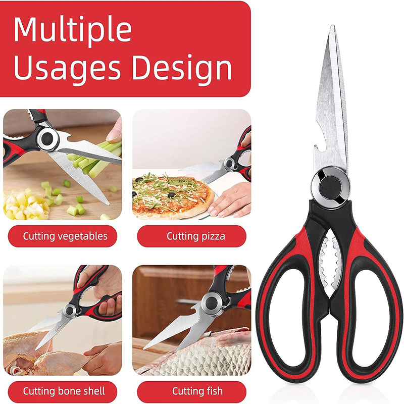 Ds-6601 Stainless Steel Kitchen Scissor Multi Purpose Heavy Duty Household Shears Cutting Knife Hand Shear