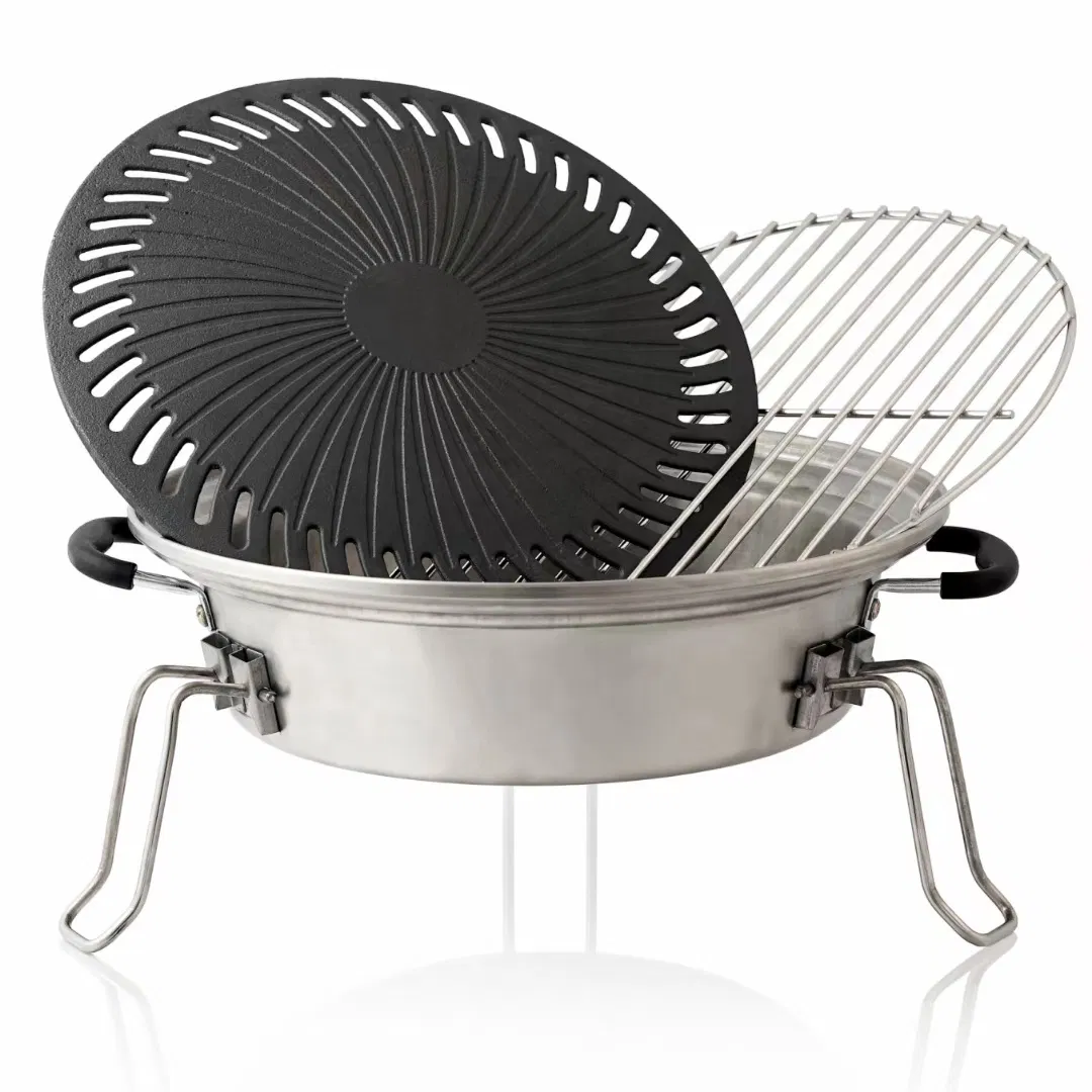 Cast-Iron Grill Plate Lightweight BBQ Set Stove Accessory for Party