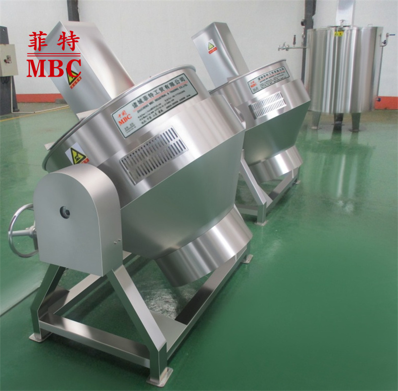 China MBC Factory Price OEM Customized Industrial Automatic Food Processing Cooking Mixing Jacketed Kettle With Mixer for Food Fruits Vegetable Meat Processing