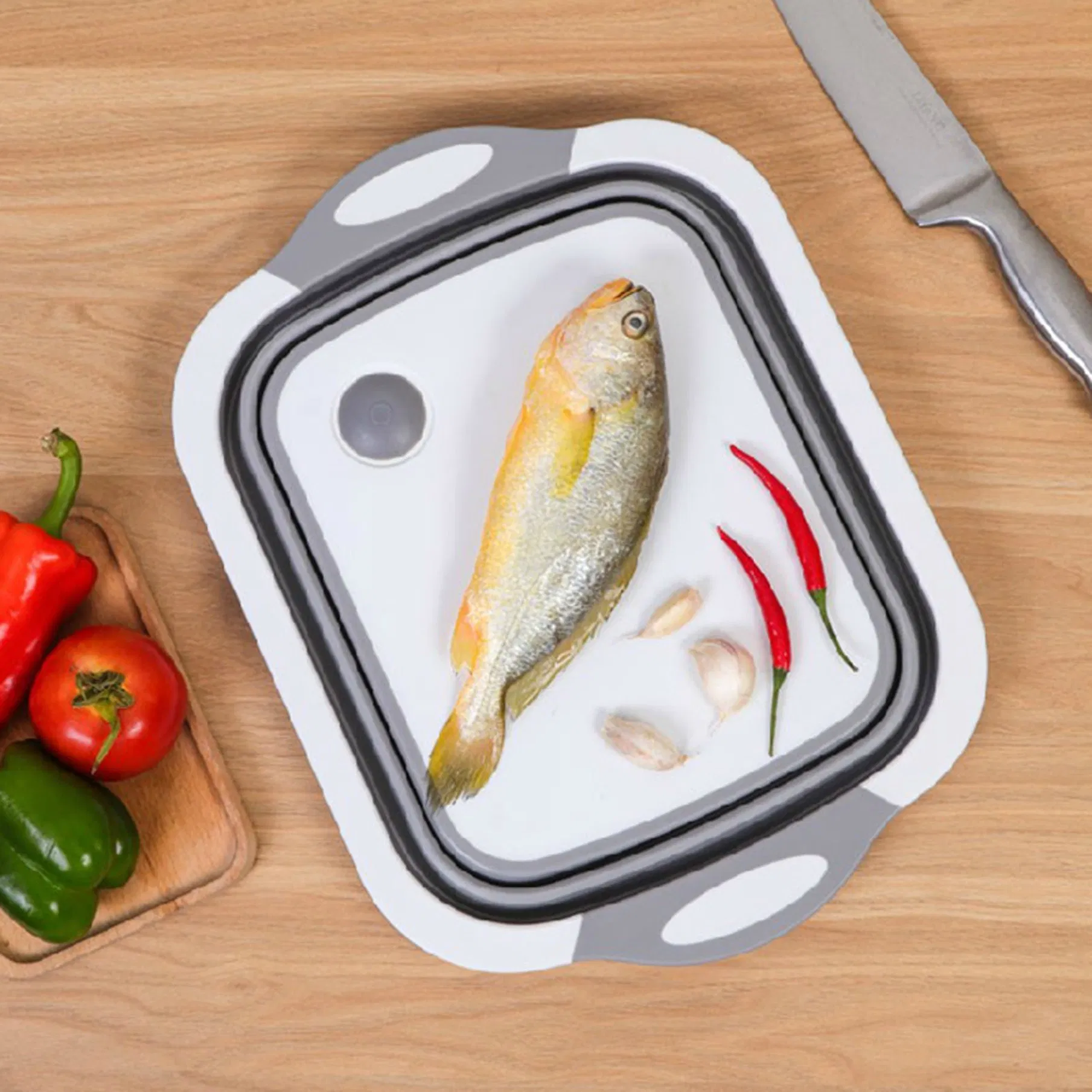 Towel Kitchen Foldable Camping Dishes Collapsible Cutting Board Chopping Board