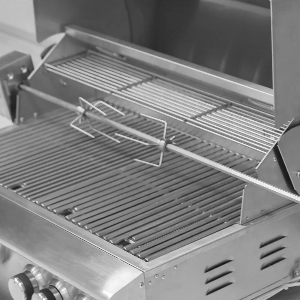 Multi-Purpose Outdoor Kitchen Barbecue Gas Charcoal Grill Cooking Accessory Corrosion-Resistant SUS304 Motor Rotisserie Kit