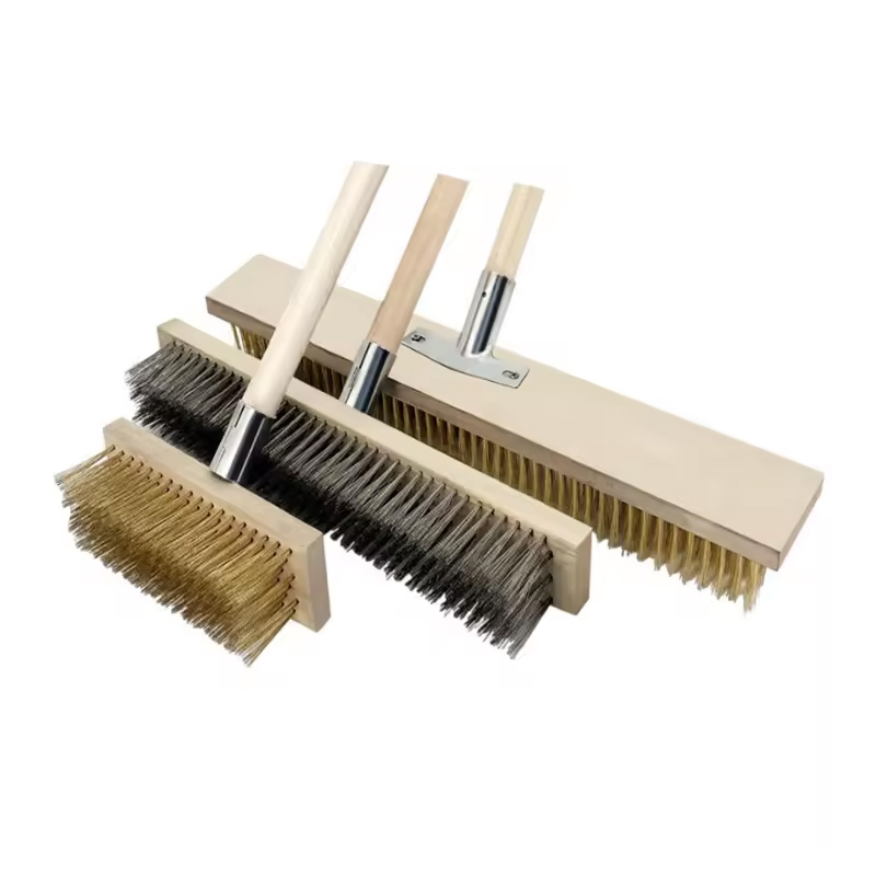 Grill Brush and Scraper Natural Color Handheld Sustainable Double Sided Oven Cleaning Brush