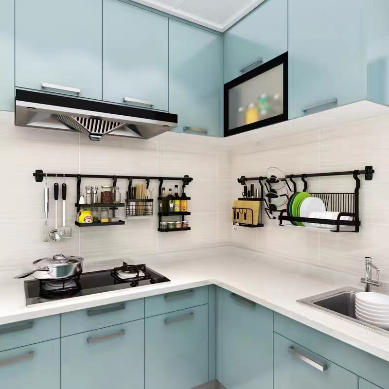 Custom No-Drill Stainless Steel Cutting Board &amp; Knife Rack - Kitchen Wall Storage Holder