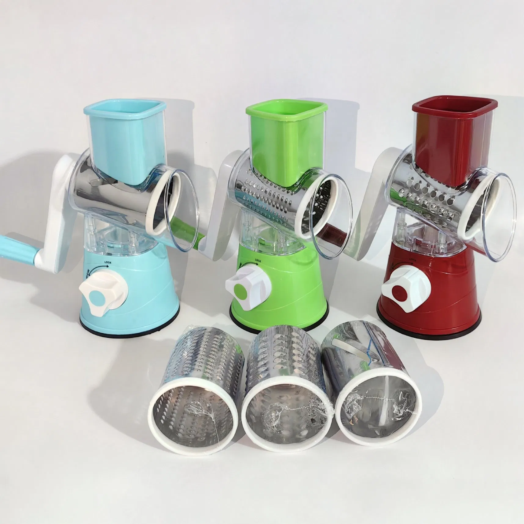 Wholesale Rotary Hand Manual Vegetable Chopper Cheese Grater Handy Stainless Steel Smart Innovative Kitchen Gadget