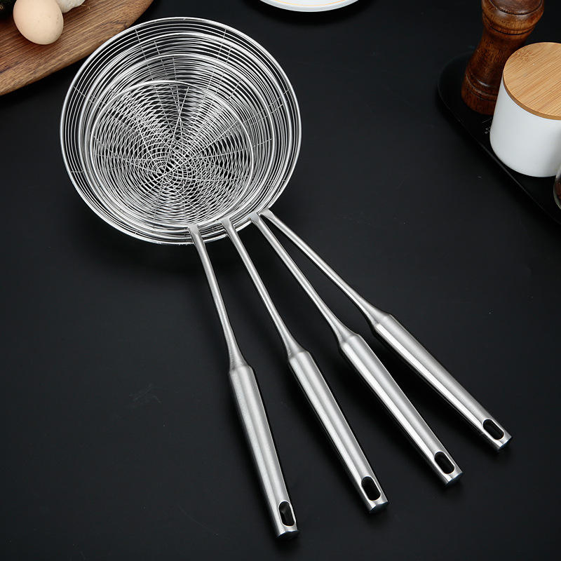 Stainless Steel Filter Oil Pot Food Filter Cookware Colander Fried Filter Kitchen Strainer Baking Cooking Tools