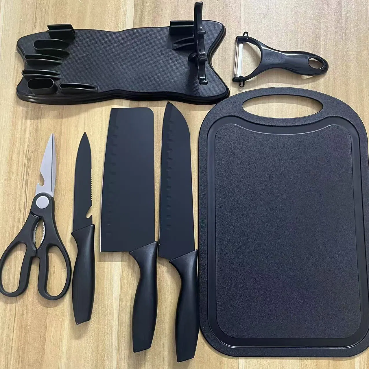 Professional Stainless Steel Chef's Knife and Cutting Board Bundle