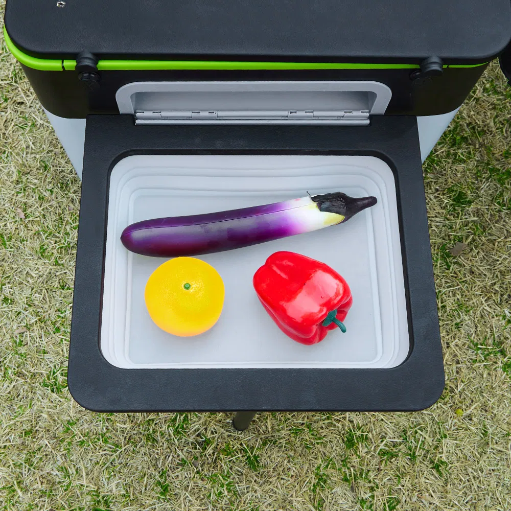 Multifunctional Igt Camp Kitchen Box Outdoor Mobile Folding Camping Kitchen with Retractable Cooktop Gas Stove