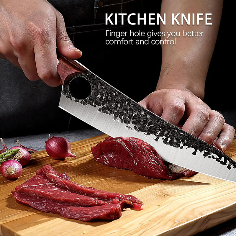 Ds-2558 Chef's Knife, Professional Kitchen Knife, Chef Knife, Universal Knife Made of High-Quality Carbon Stainless Steel, Extra Sharp Blade with Ergonomic Hand