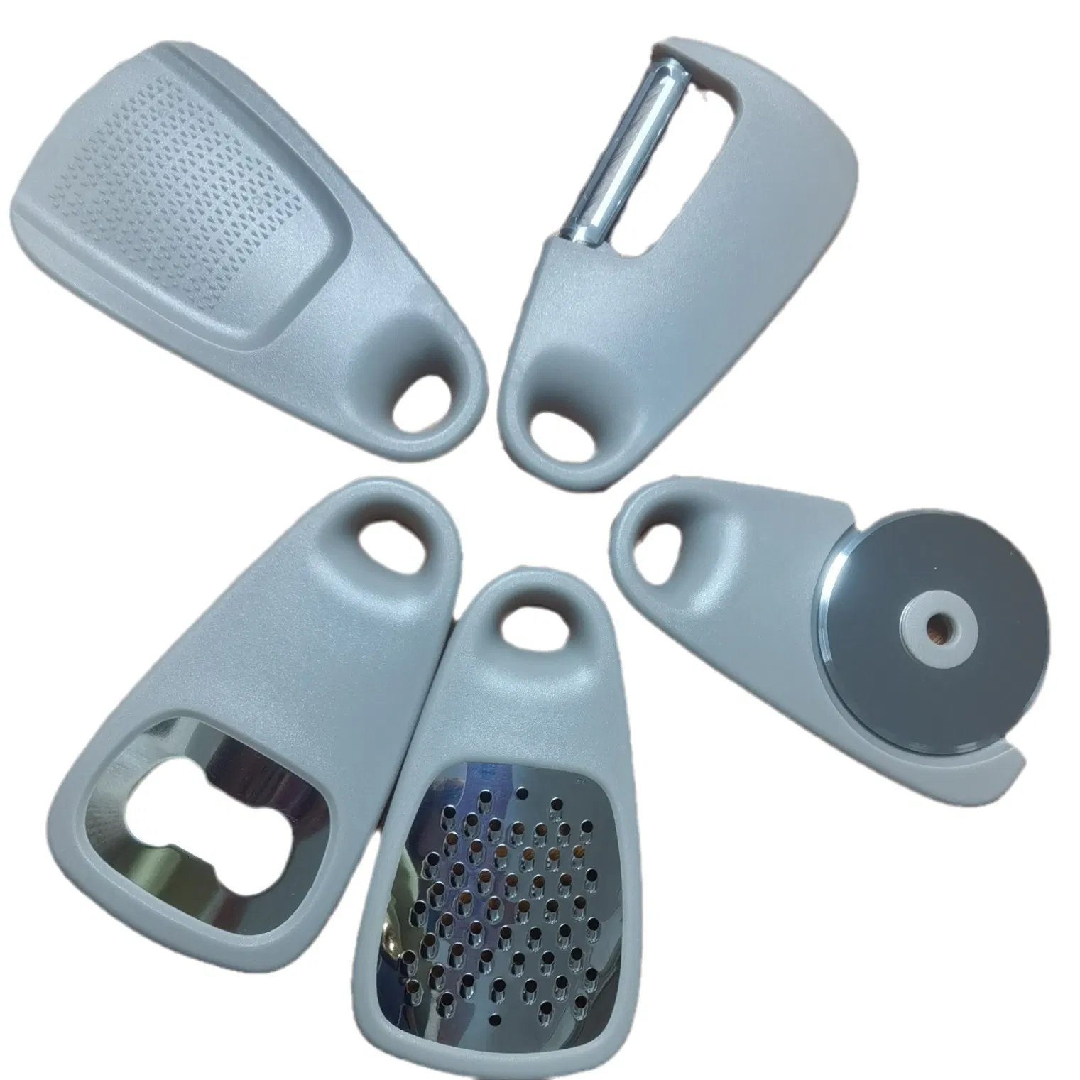 Multifunctional Kitchen Gadget Set 5-Piece Can Peel, Open and Grind Garlic Cutting and Grinding
