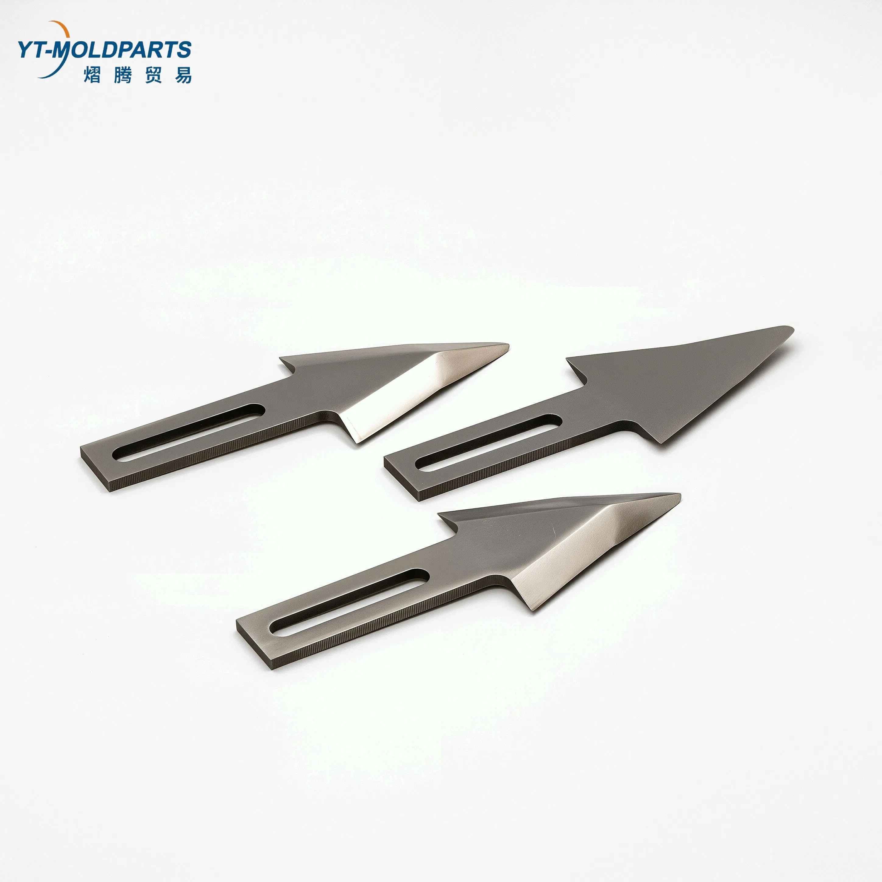 Polished 440 Stainless Steel Poultry Knives Optimized Triangle Curved Knife for Meat Processing Machines
