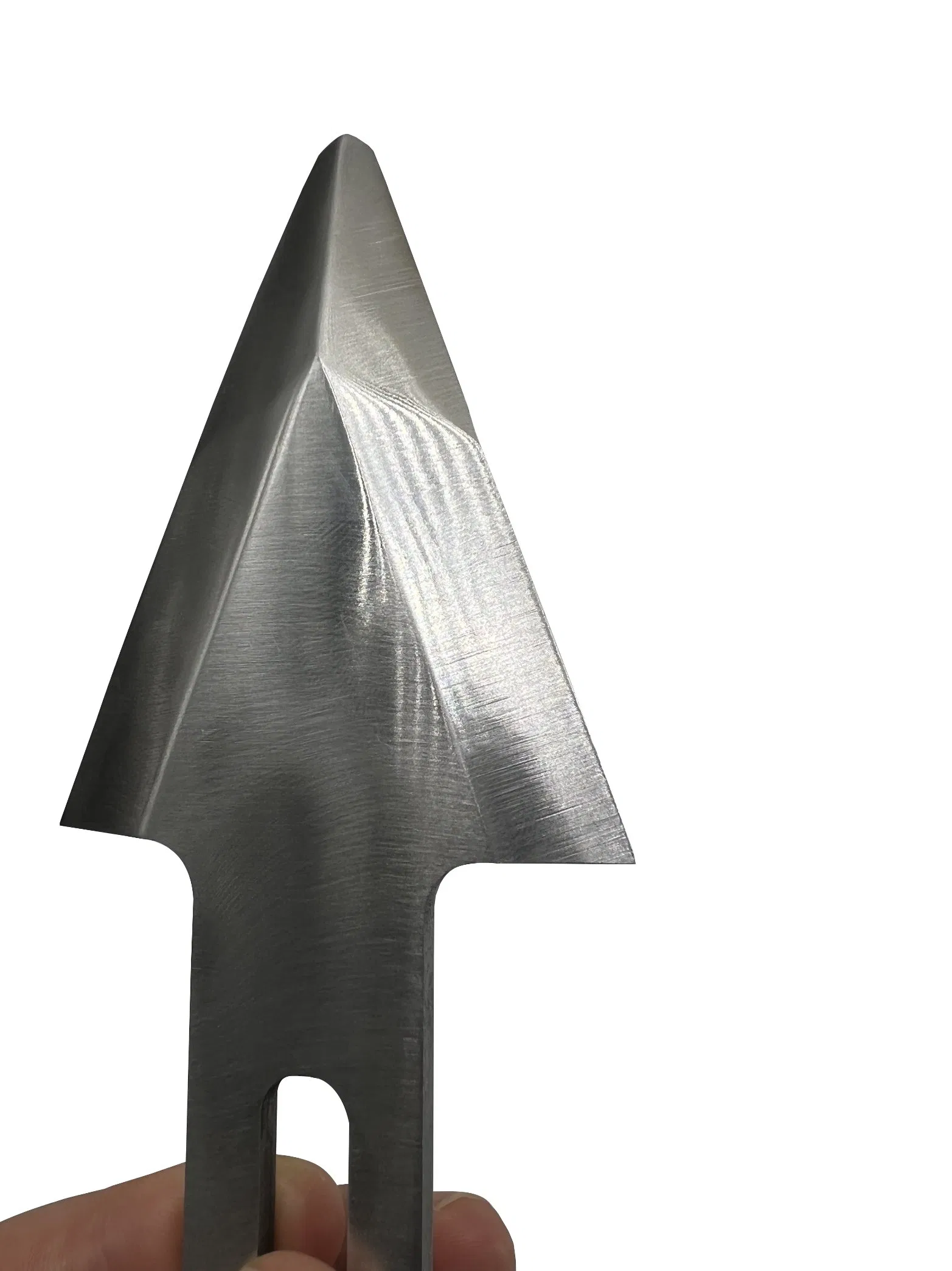Polished 440 Stainless Steel Poultry Knives Optimized Triangle Curved Knife for Meat Processing Machines