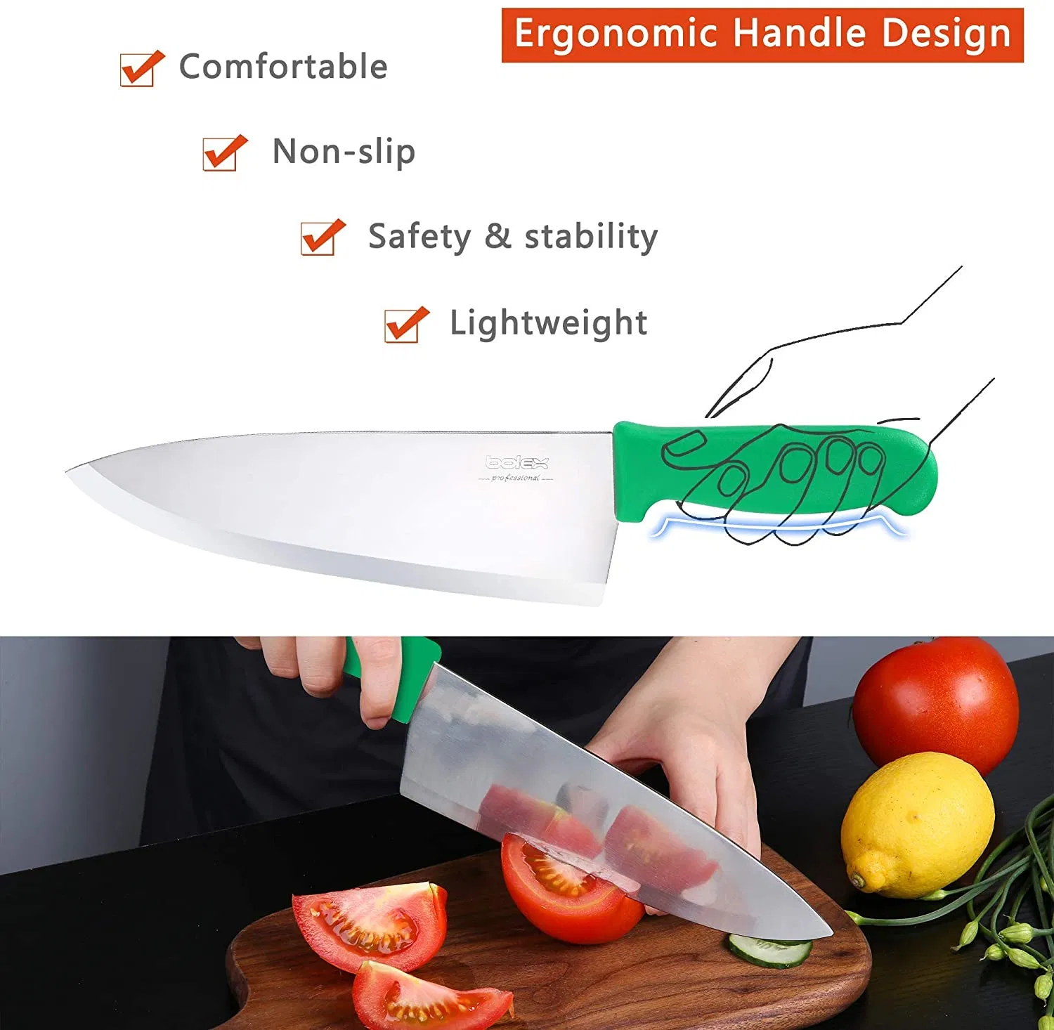 Professional High Carbon Stainless Steel Kitchen Chopping Chef Cook Knife
