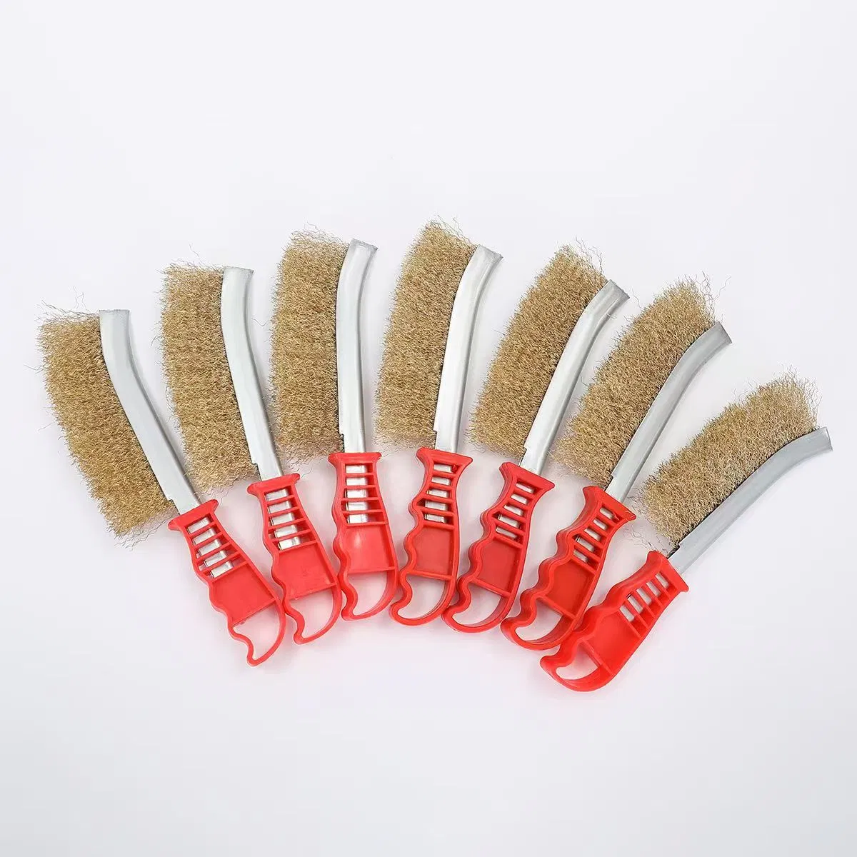 Wire Brush Knife-Shaped Wire Brush Rust-Removing Gap Brush Plastic-Handled Cleaning Wire Brush Rust-Removing Grill Cleaning Brush Knife-Type Steel Wire Brush