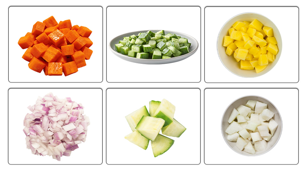 High-Performance Food Processor Fruit Apple Orange Slicing Dicing Machine Vegetable Potato Onion Chopper Machine with Low-Loss Material