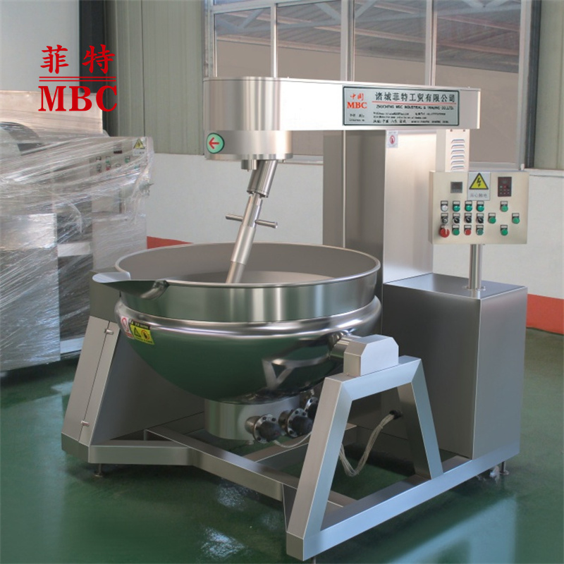 China MBC Factory Price OEM Customized Industrial Automatic Food Processing Cooking Mixing Jacketed Kettle With Mixer for Food Fruits Vegetable Meat Processing