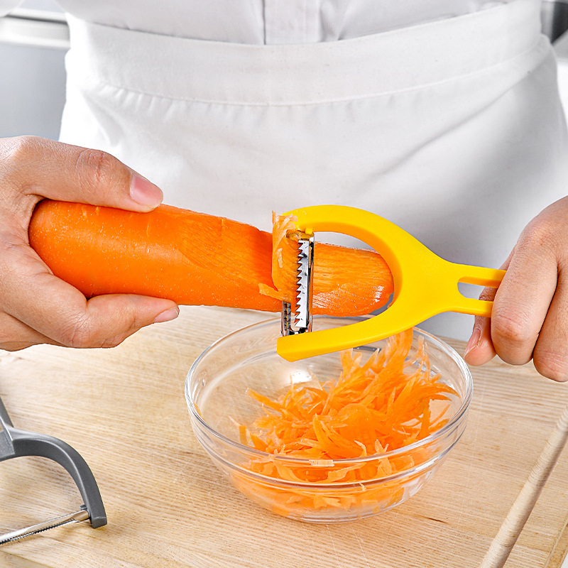 Kitchen Multi-Functional 3 in 1 Melon Paring Knife Peeler Grater Paring Knife