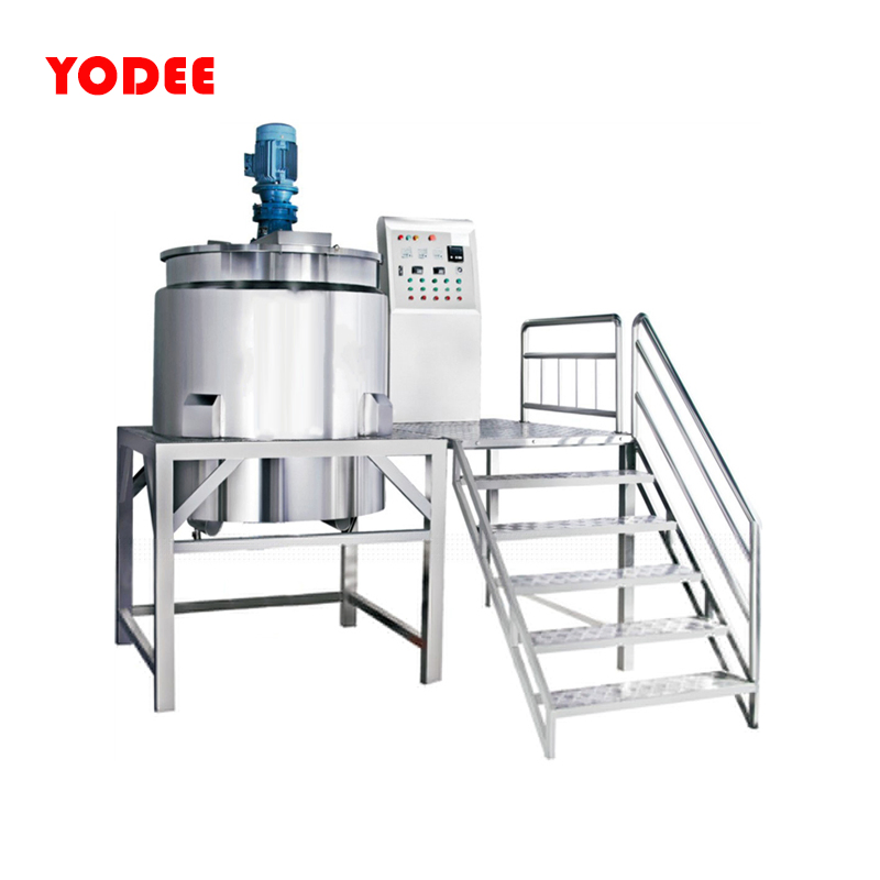 Chemical Hand Washing Liquid Detergent Making Mixer Vessel Double Jacketed Heating Stainless Steel Liquid Soap Mixing Tank with Agitator