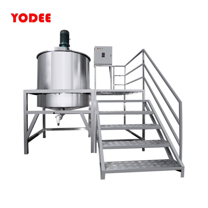 Chemical Hand Washing Liquid Detergent Making Mixer Vessel Double Jacketed Heating Stainless Steel Liquid Soap Mixing Tank with Agitator