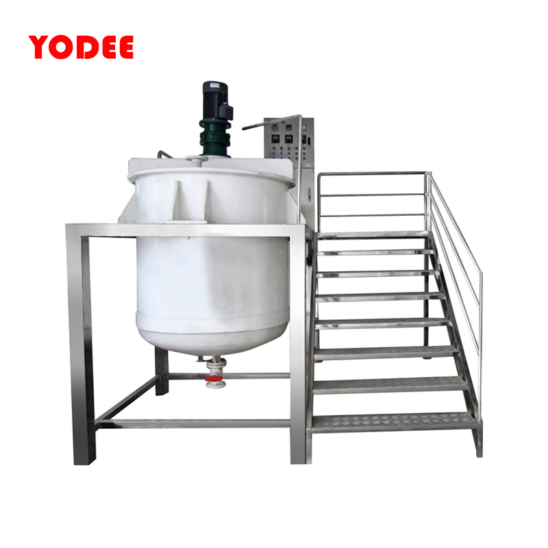 Chemical Hand Washing Liquid Detergent Making Mixer Vessel Double Jacketed Heating Stainless Steel Liquid Soap Mixing Tank with Agitator