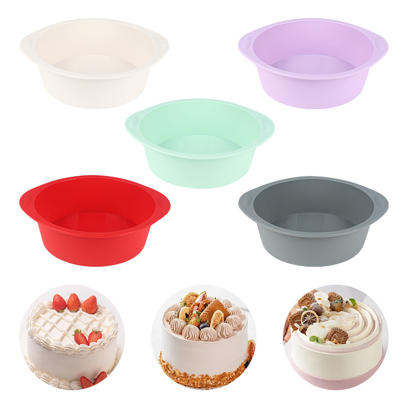 6 Inch Round Mold Silicone Steamed Cake, Cake Embryo Oven Baking Tools