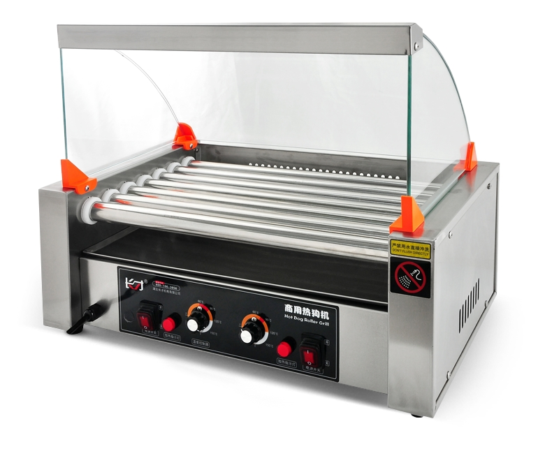 Commercial 19 Tube 2 Layer Hot Dog Fryer Sausage Baking Cooking BBQ Machine Griddle Hot Sales