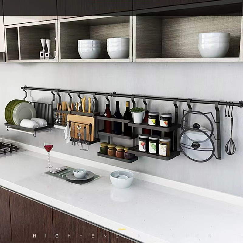 Custom No-Drill Stainless Steel Cutting Board &amp; Knife Rack - Kitchen Wall Storage Holder