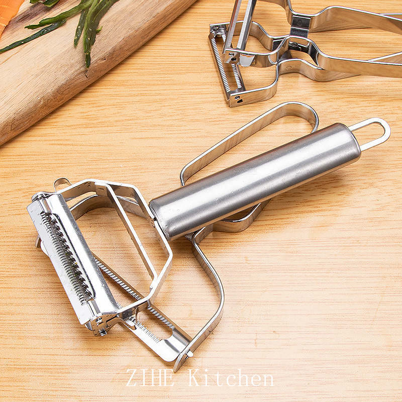 Stainless Steel Dual Head Shredder Multifunctional Dual Purpose Peeler Zihe Kitchen