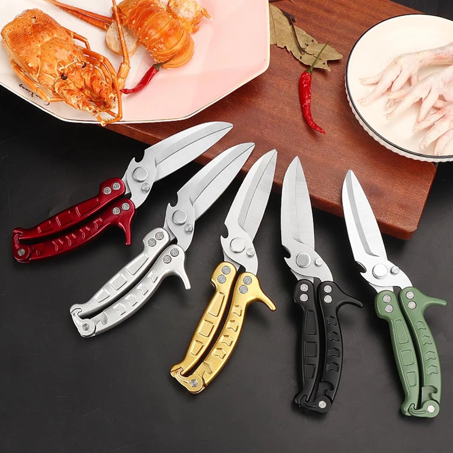 Kitchen Scissors/Shears, Multi-Purpose Super Sharp Heavy Duty Poultry Scissors, for Poultry, Fish, Meat, Vegetables, a Good Partner in The Kitchen