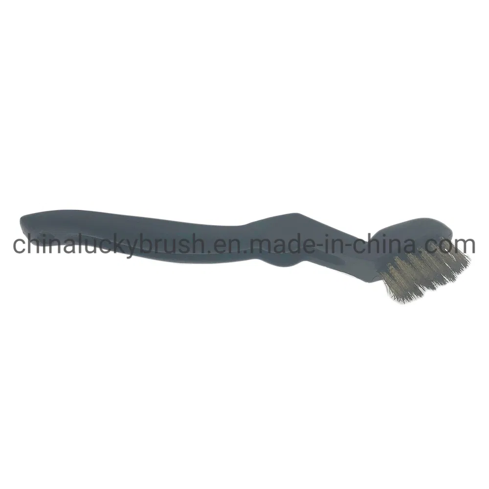 Black Plastic Handle Wire Brush Brass Wire Cleaning or Polishing or Rust Removal Brush (YY-1036)