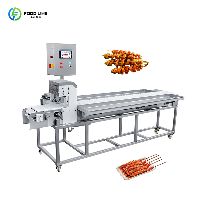 800PCS/H Output for Restaurant &amp; Food Factory Low-Noise Pneumatic Skewer Machine