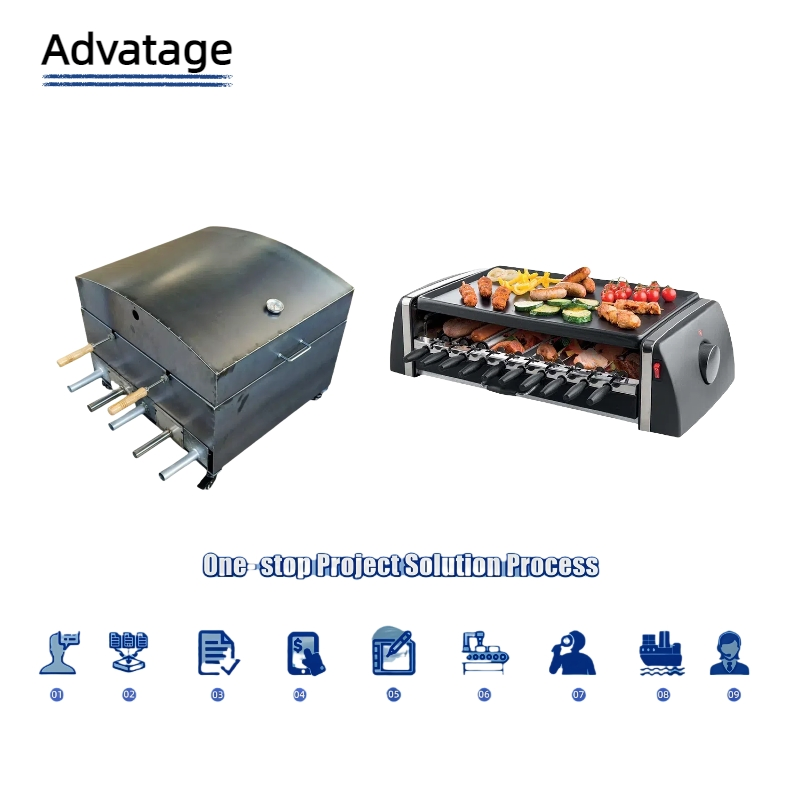 Barbecue Grill Complements Professional Grilling Equipment